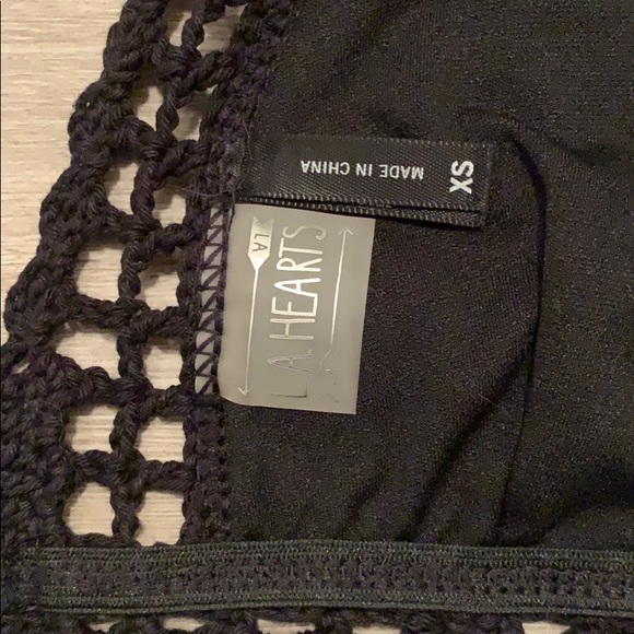 LA Hearts black crochet bikini top - Picture 2 of 2